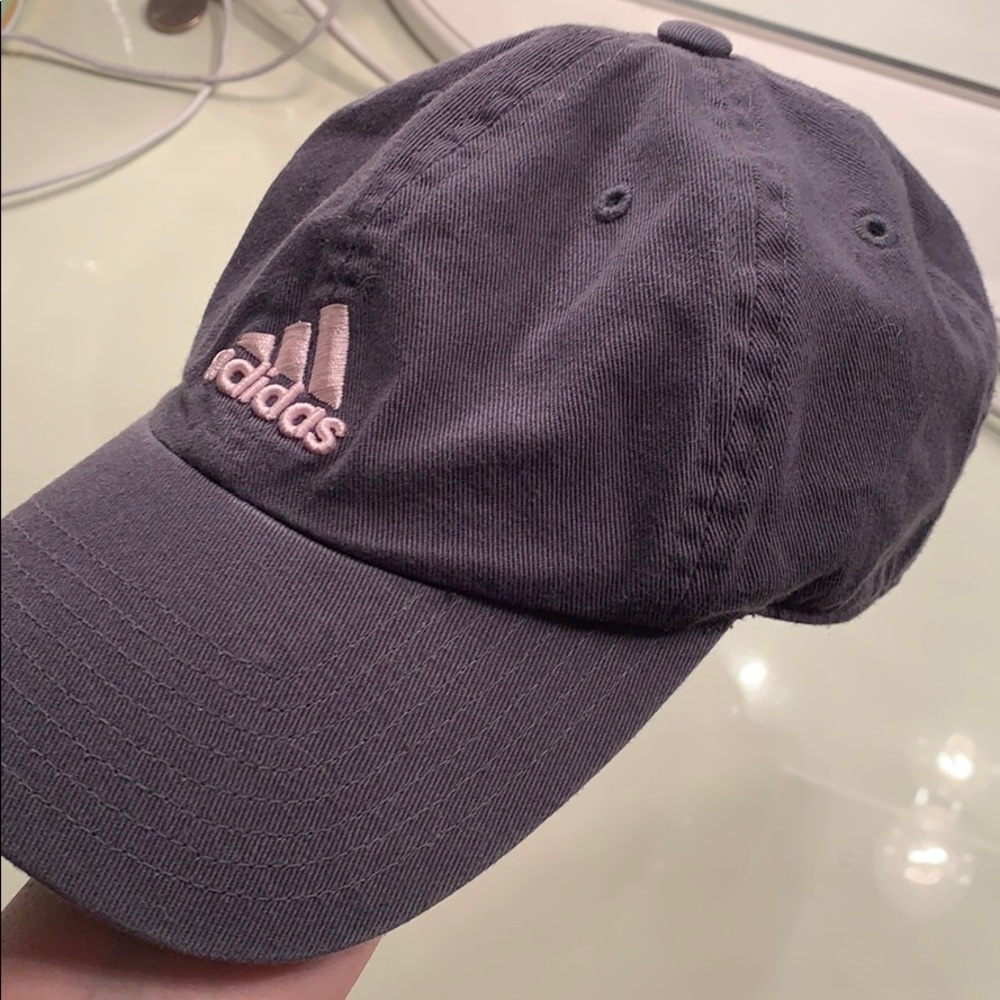 Adidas Gray and Pink hat